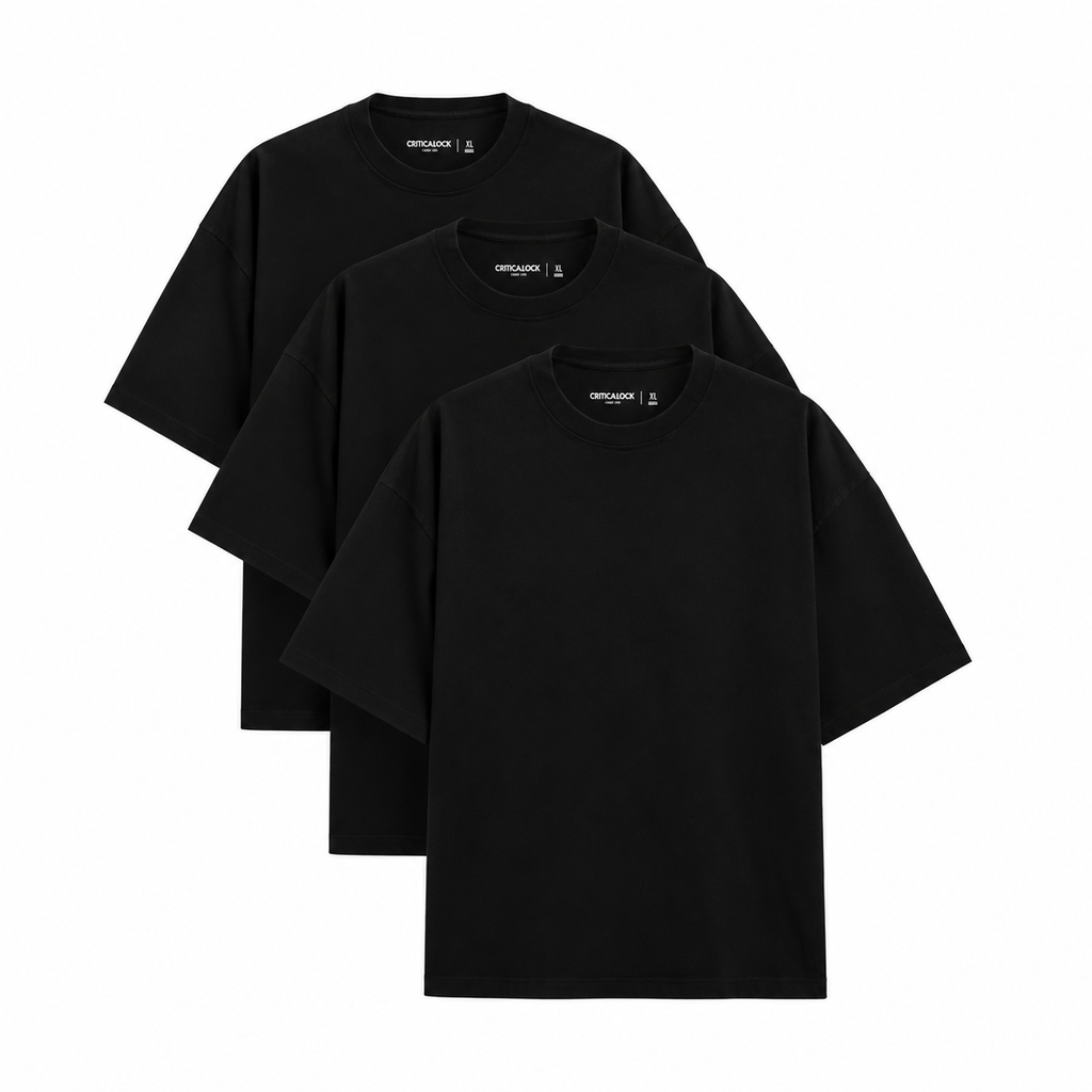 3 Playeras God tier Black Blank